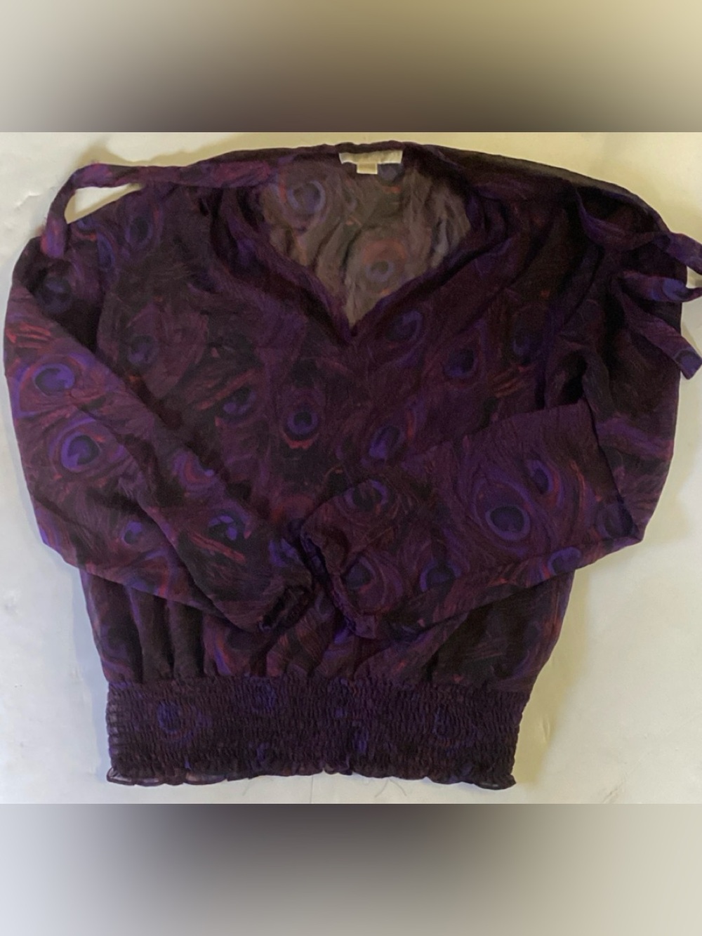 Micheal Kors Sheer V-Neck Top